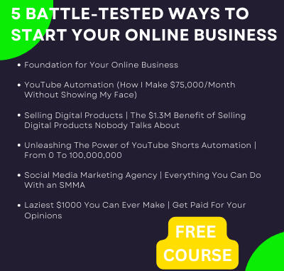 Free Course "5 Battle-Tested Ways to Start Your Online Business"